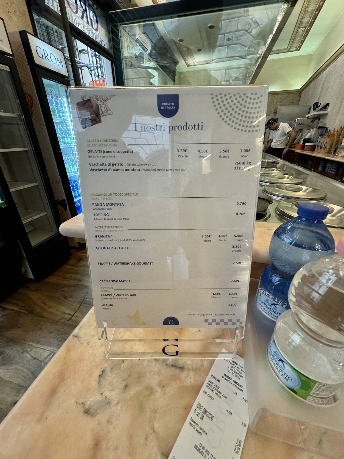 Menu di GROM 