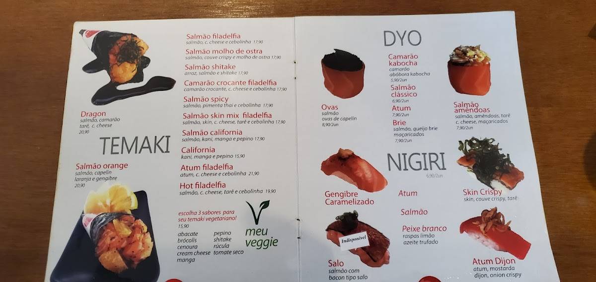 Nokka Japanese - Santa Mônica cardápio