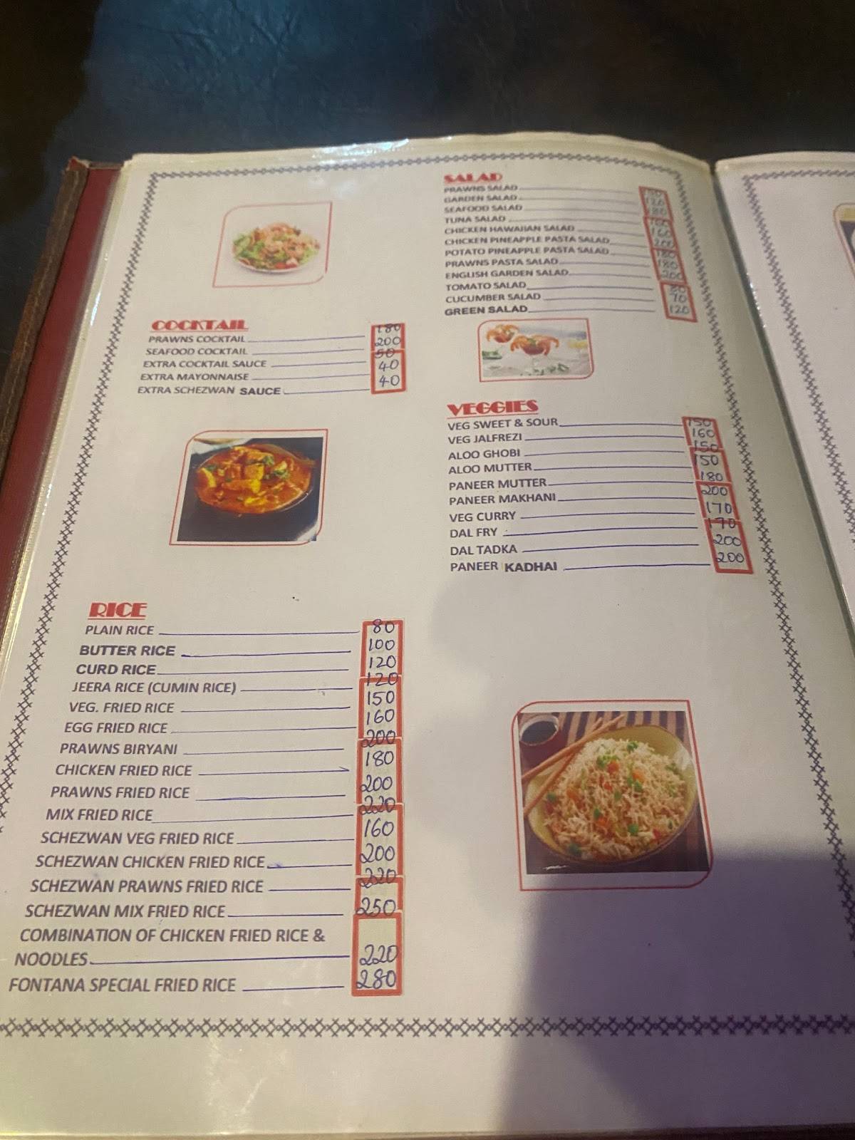 Fontana Splash menu