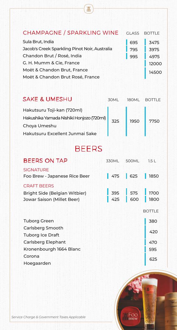 Foo NESCO menu