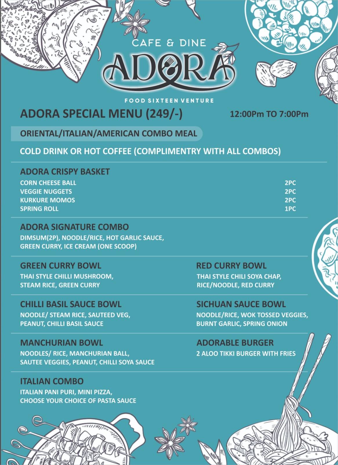 Food Sixteen menu
