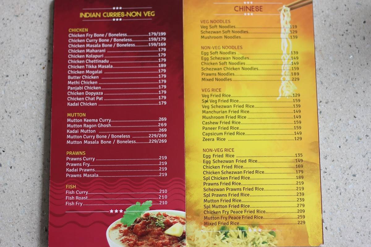 Food Waves menu