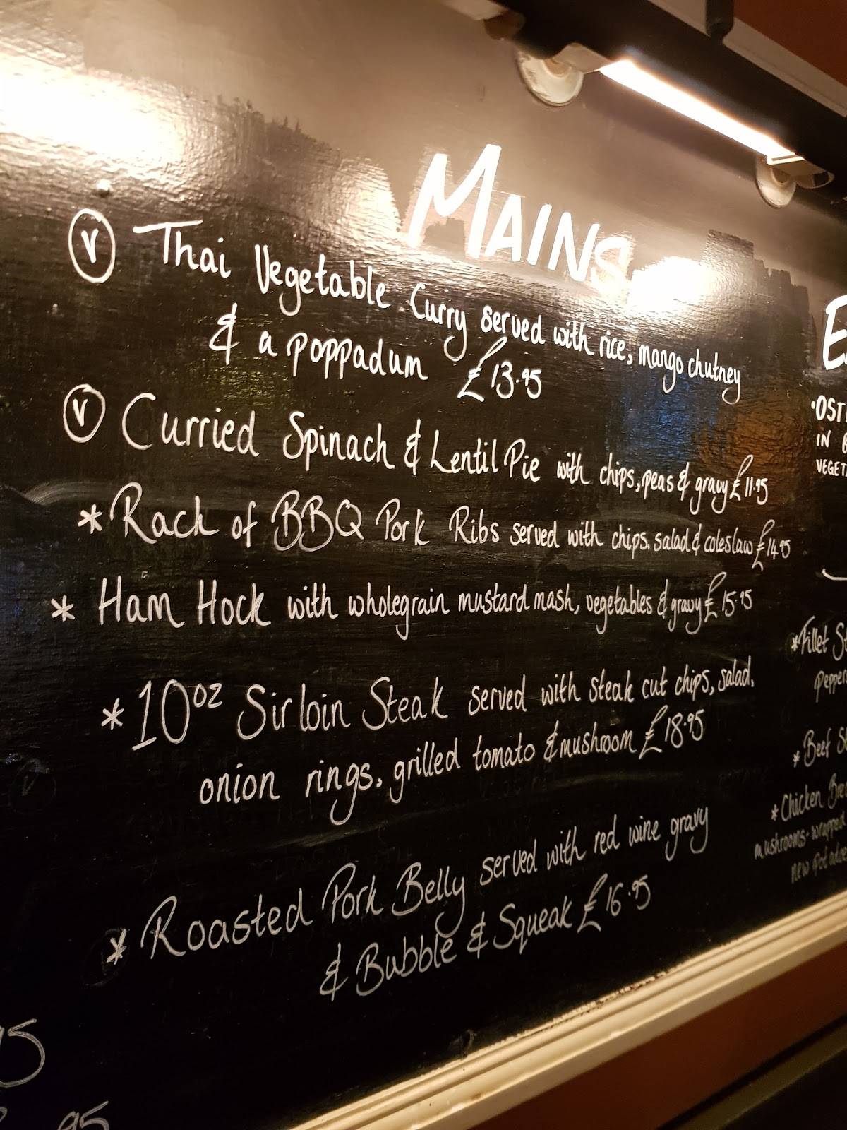 Menu at Bat & Ball pub & bar, Fordingbridge