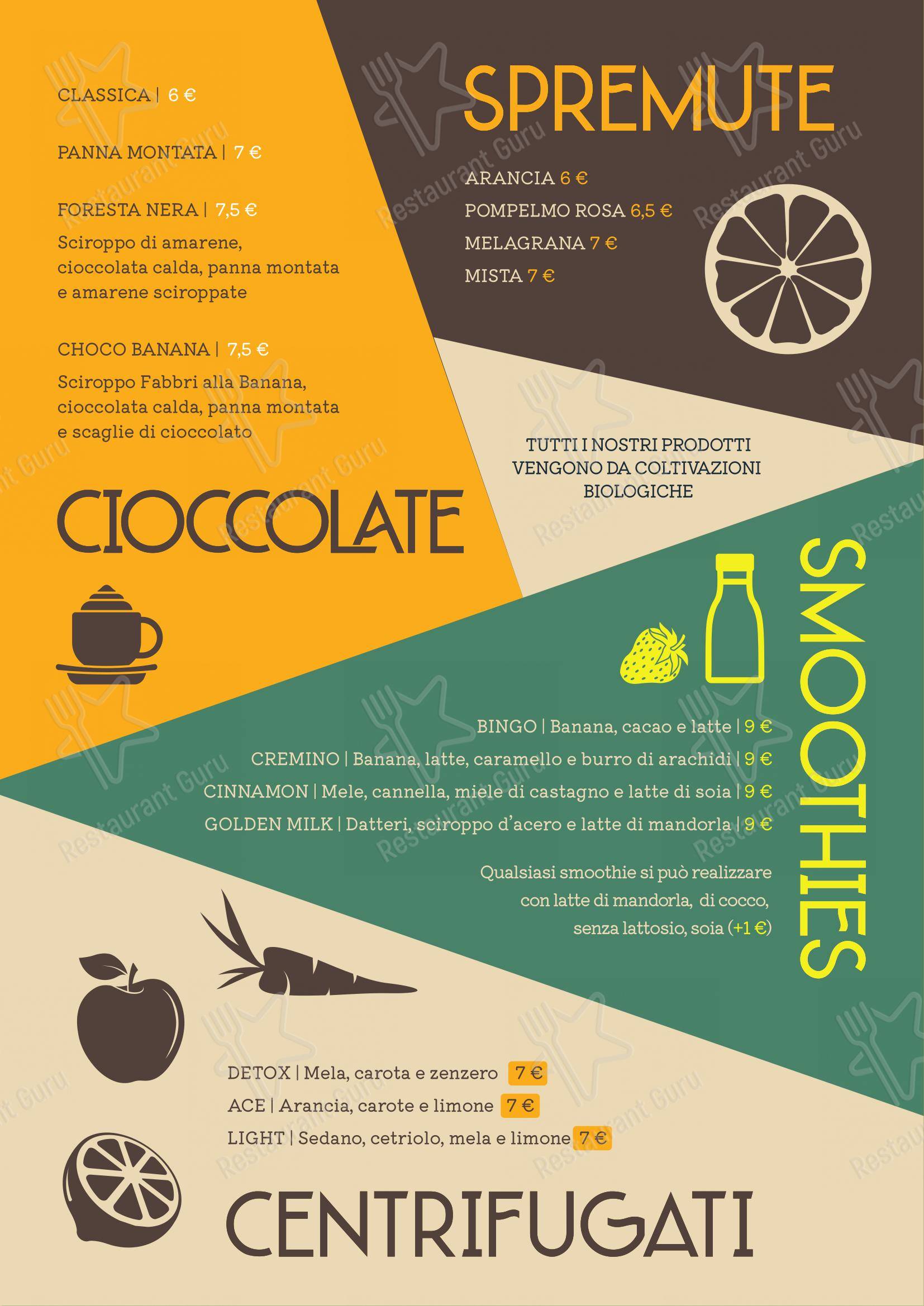 Menu di Forest Monza - Menu