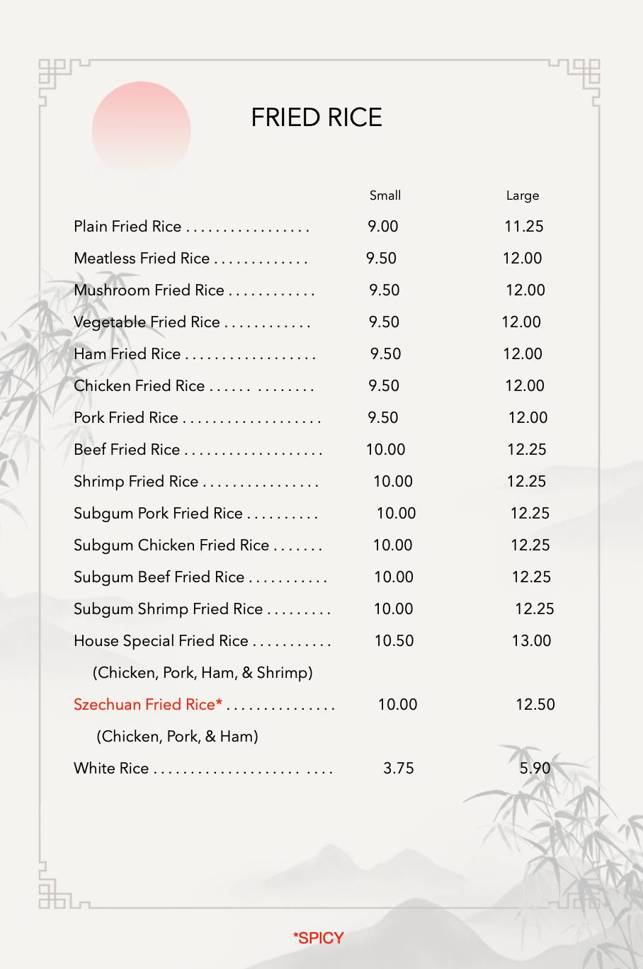 Menu at Fortune Cookie restaurant, Windham