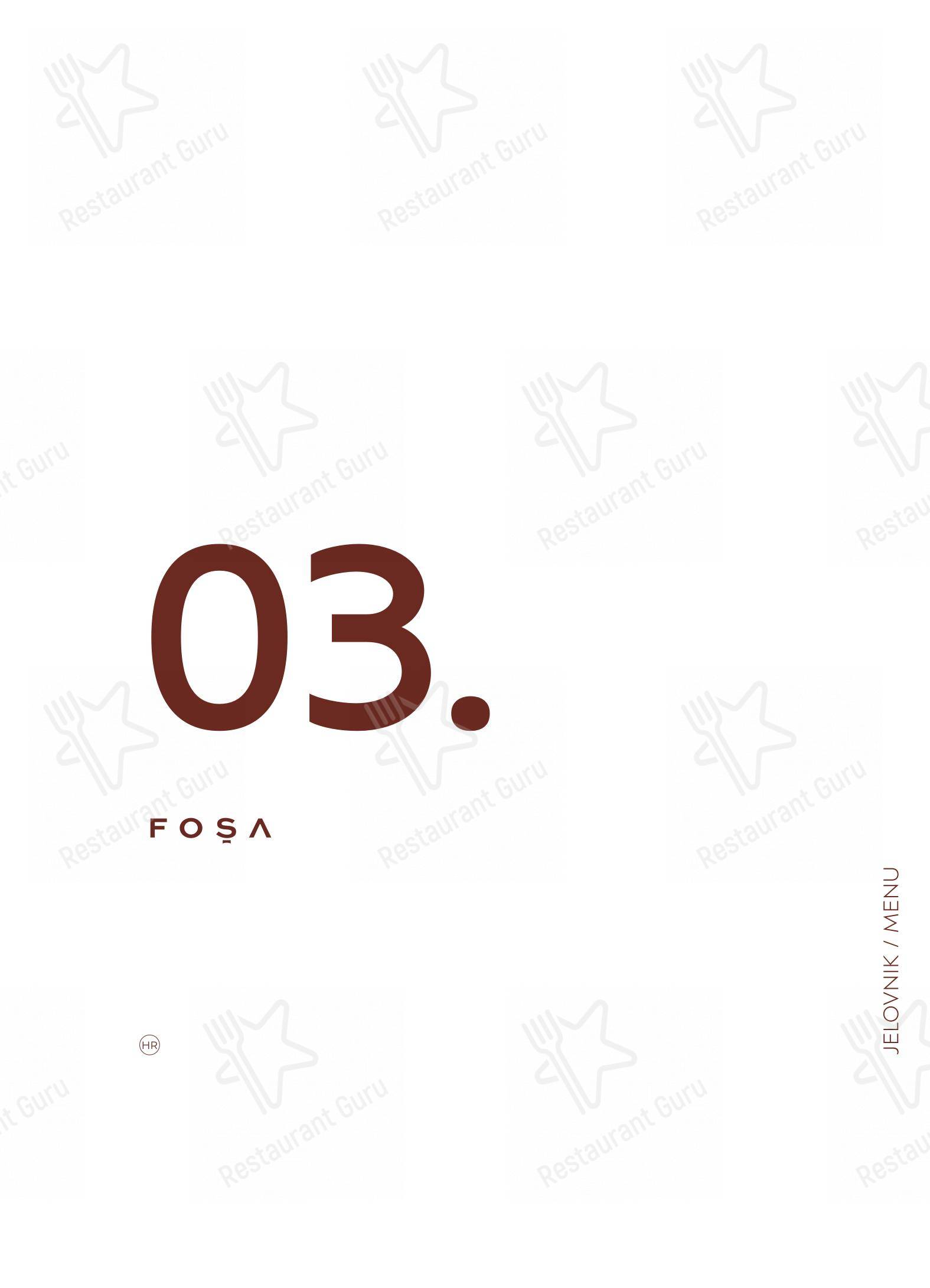 Menu bar per Foša in Zara