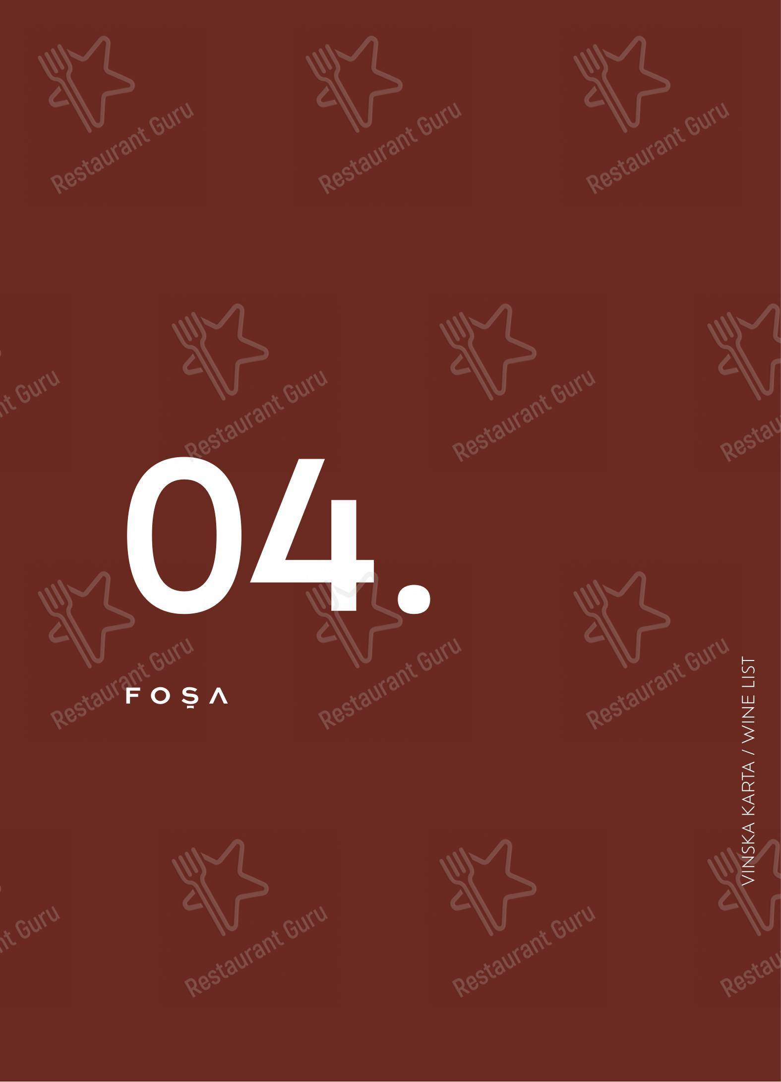 Menu di Foša - Menu bar