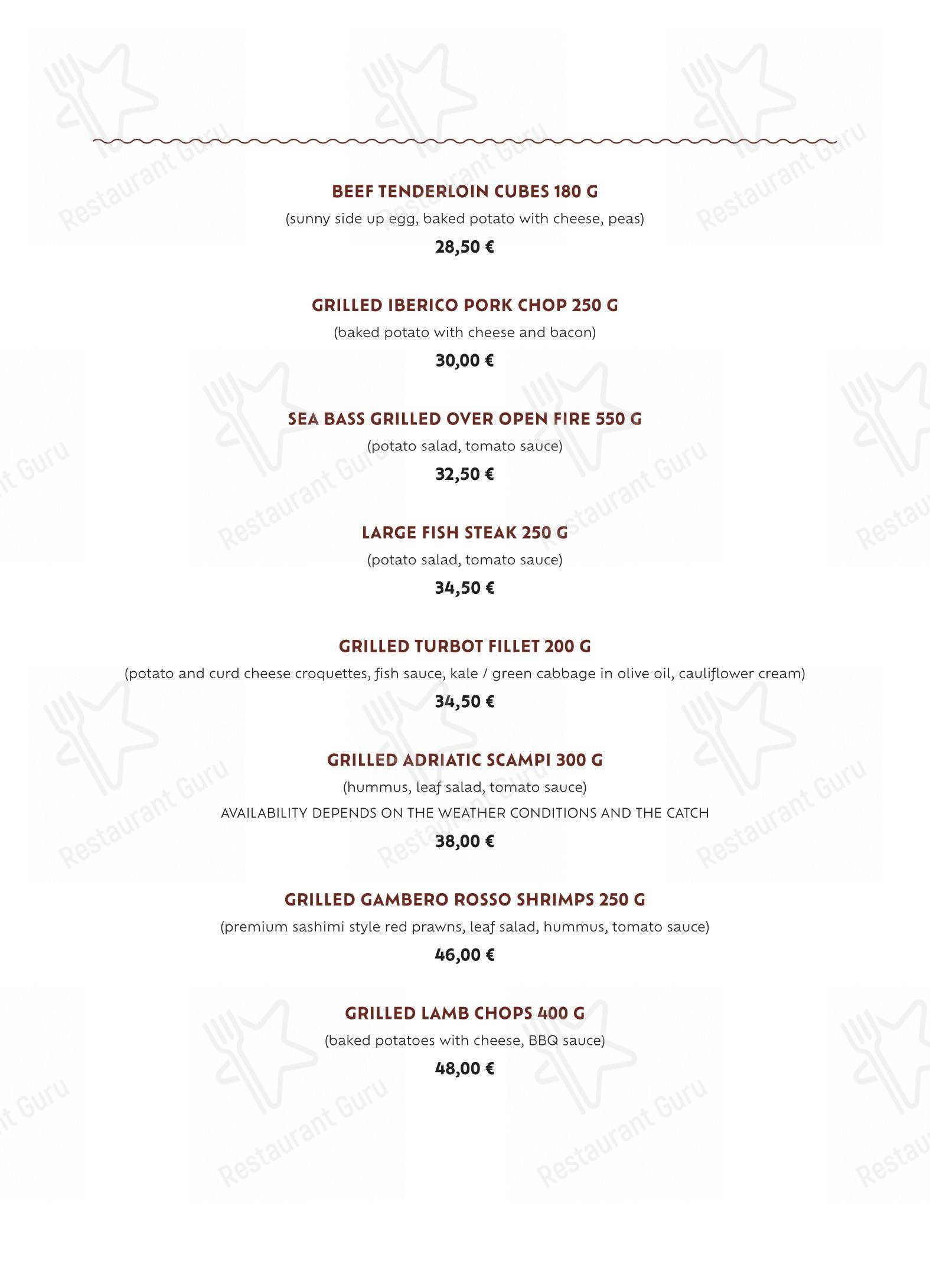 Foša in Zara - Menu bar