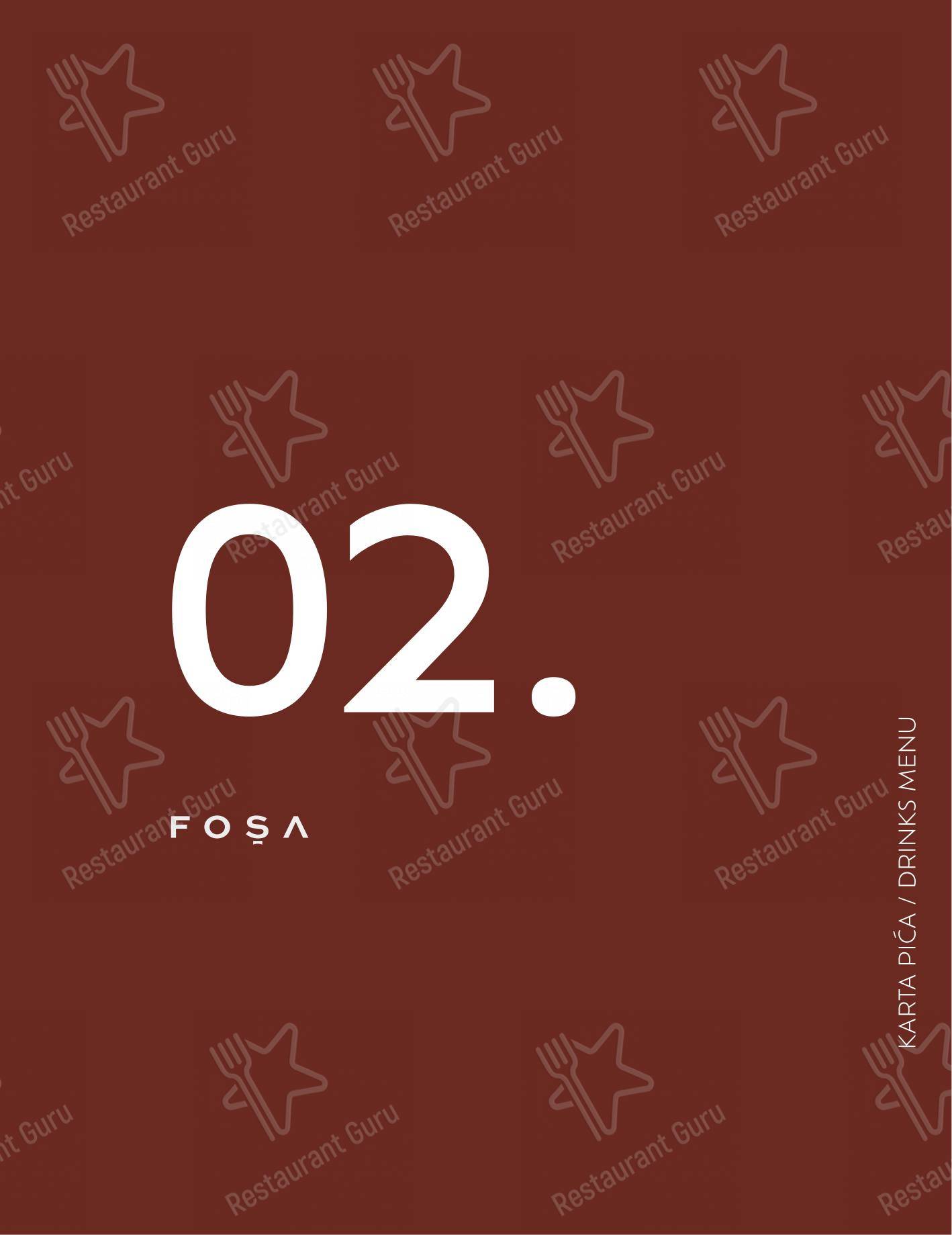 Menu per Foša in Zara