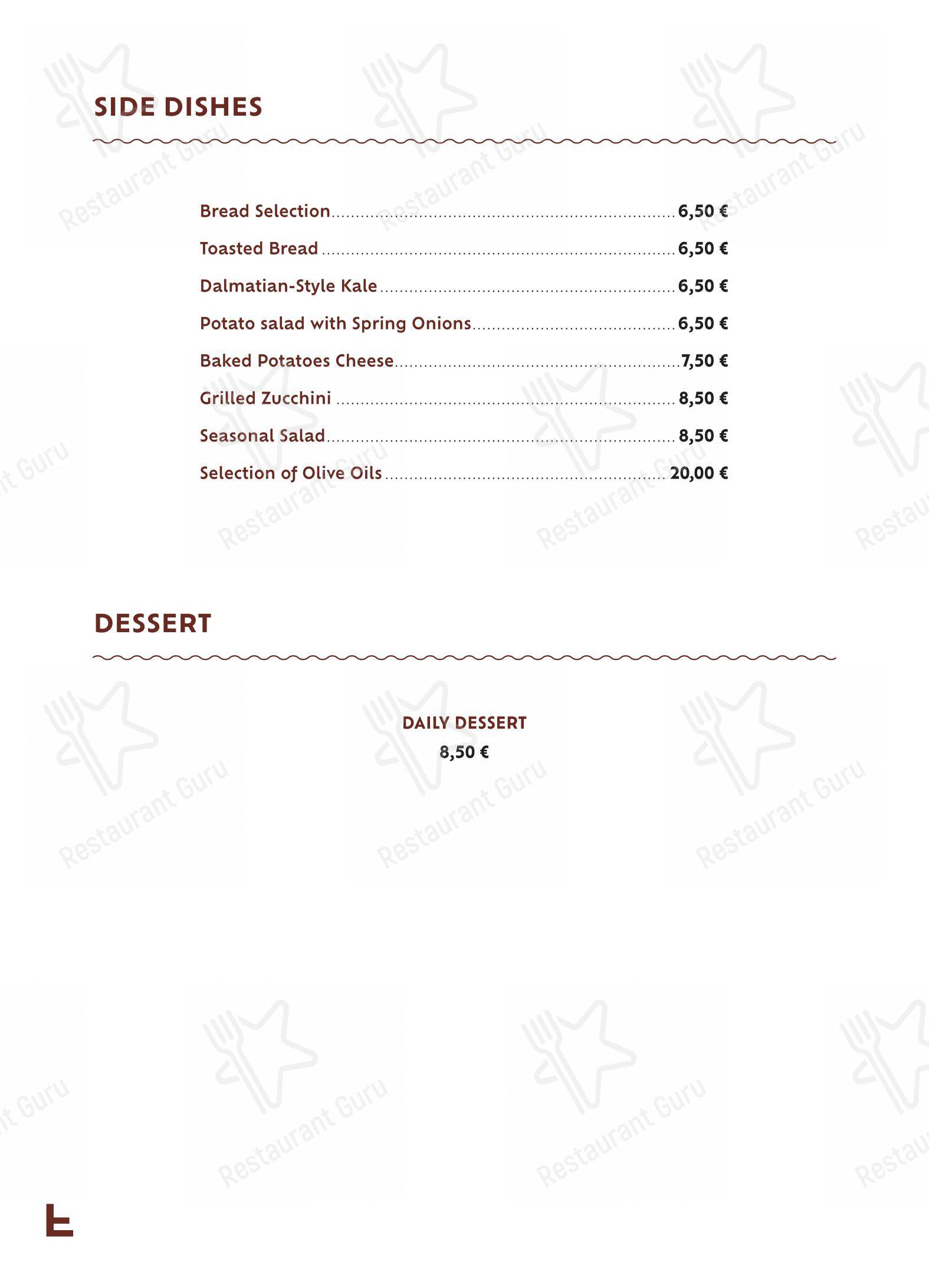 Foša in Zara - Menu bar