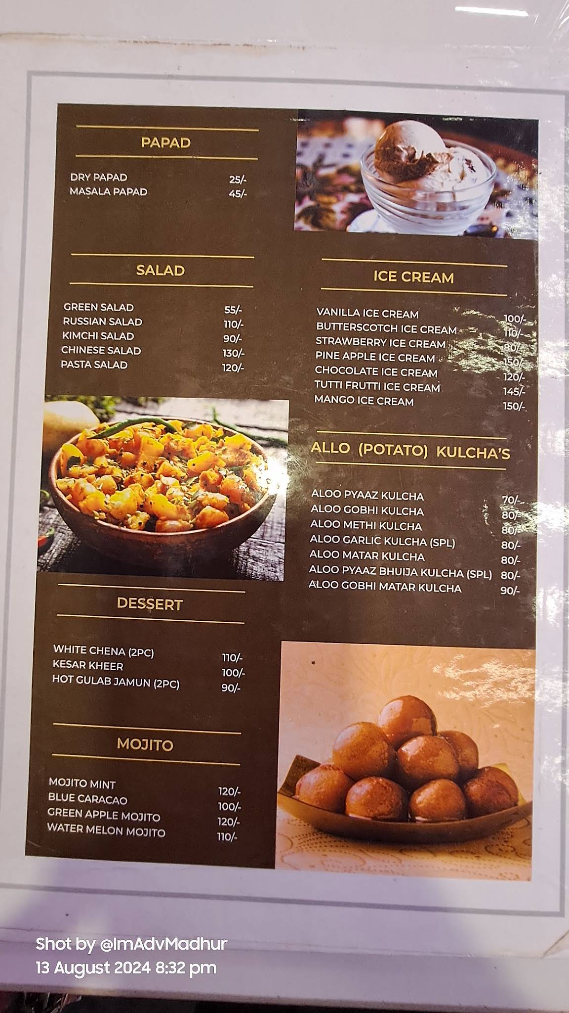 Four Seasons Dining & Restaurant menu