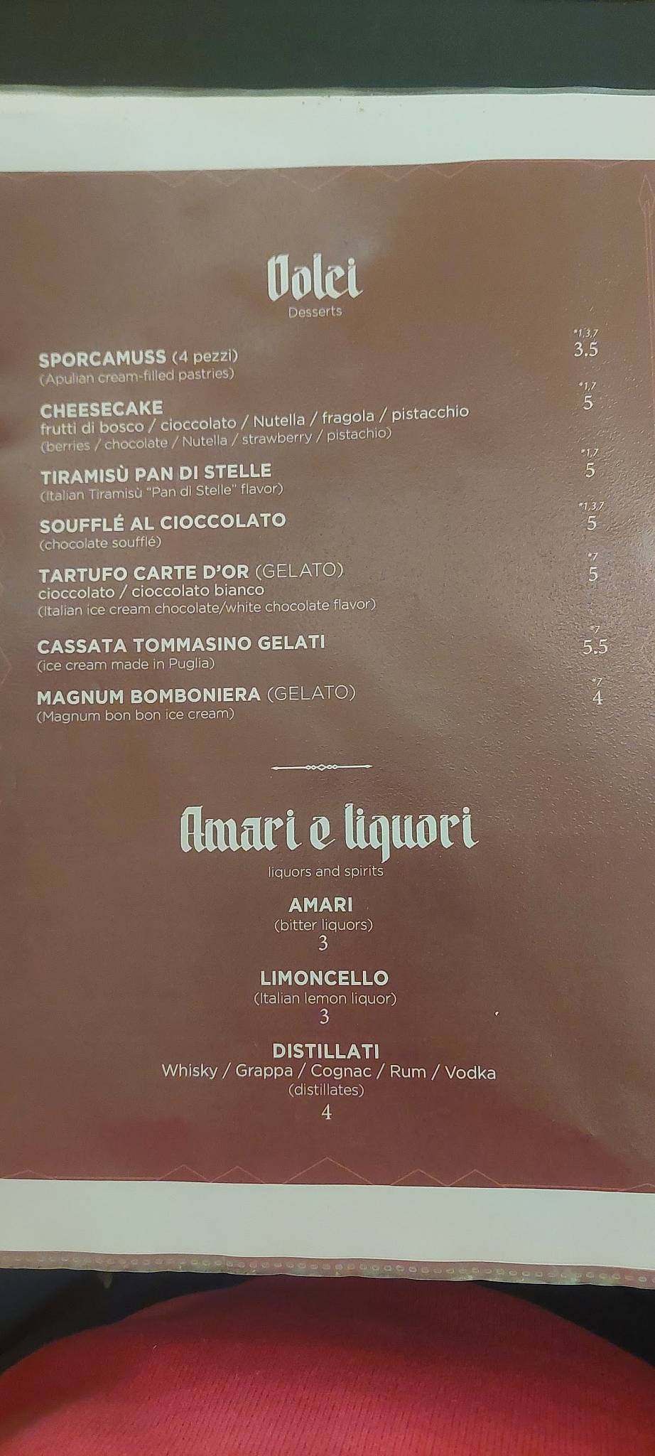 Menu di Fra Bo - Pizzeria Ristorante 