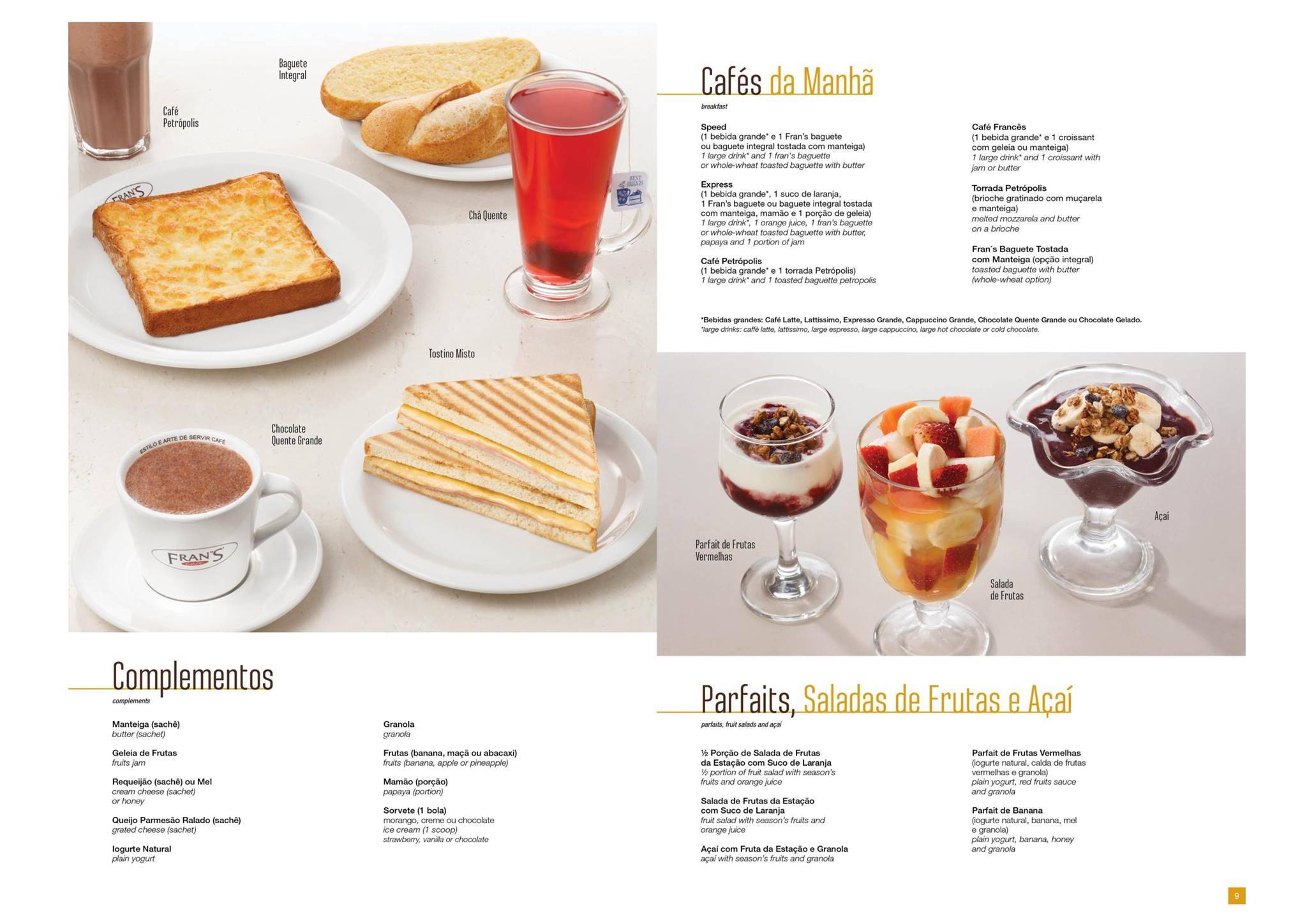 Frans Café Taguatinga cardápio