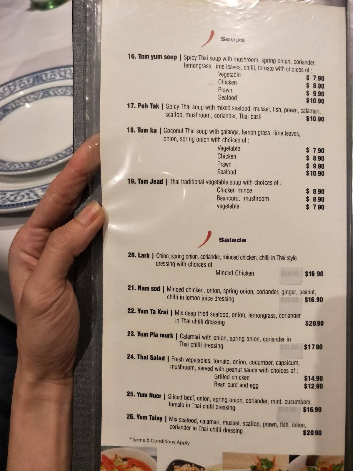Menu at Fresh Chilli restaurant, Laverton