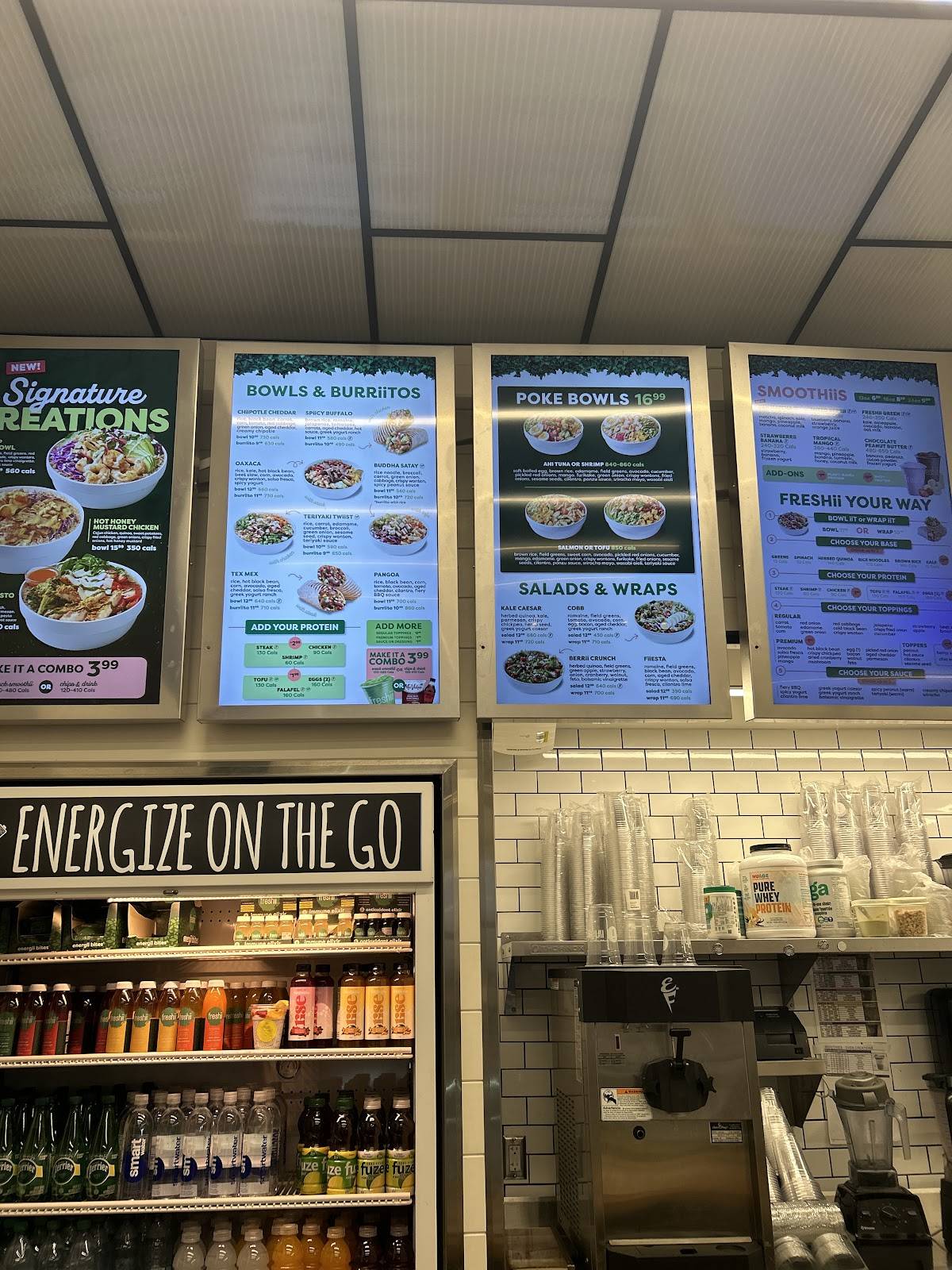 Menu de Freshii