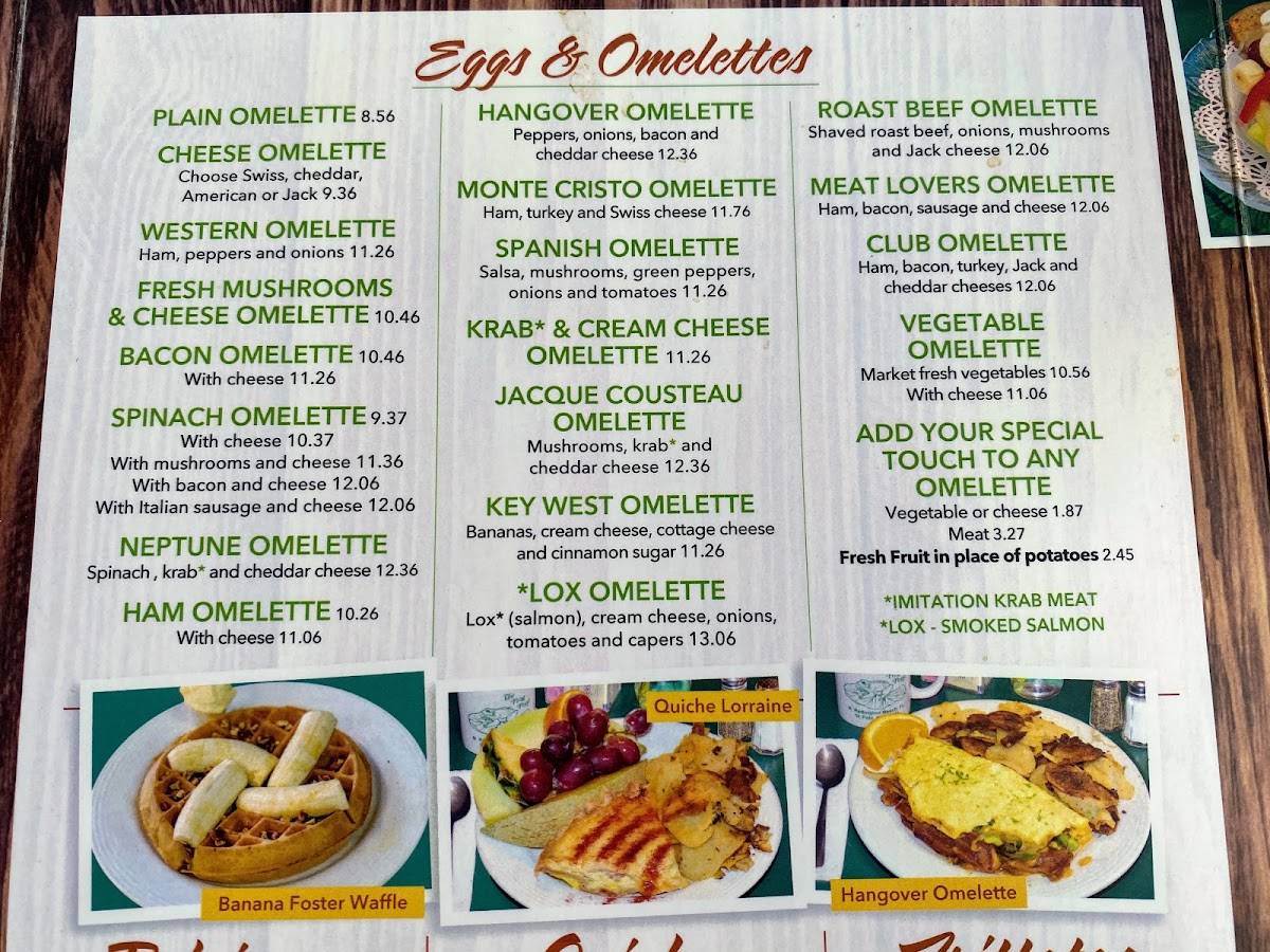 Menu at Frog Pond restaurant, Saint Pete Beach
