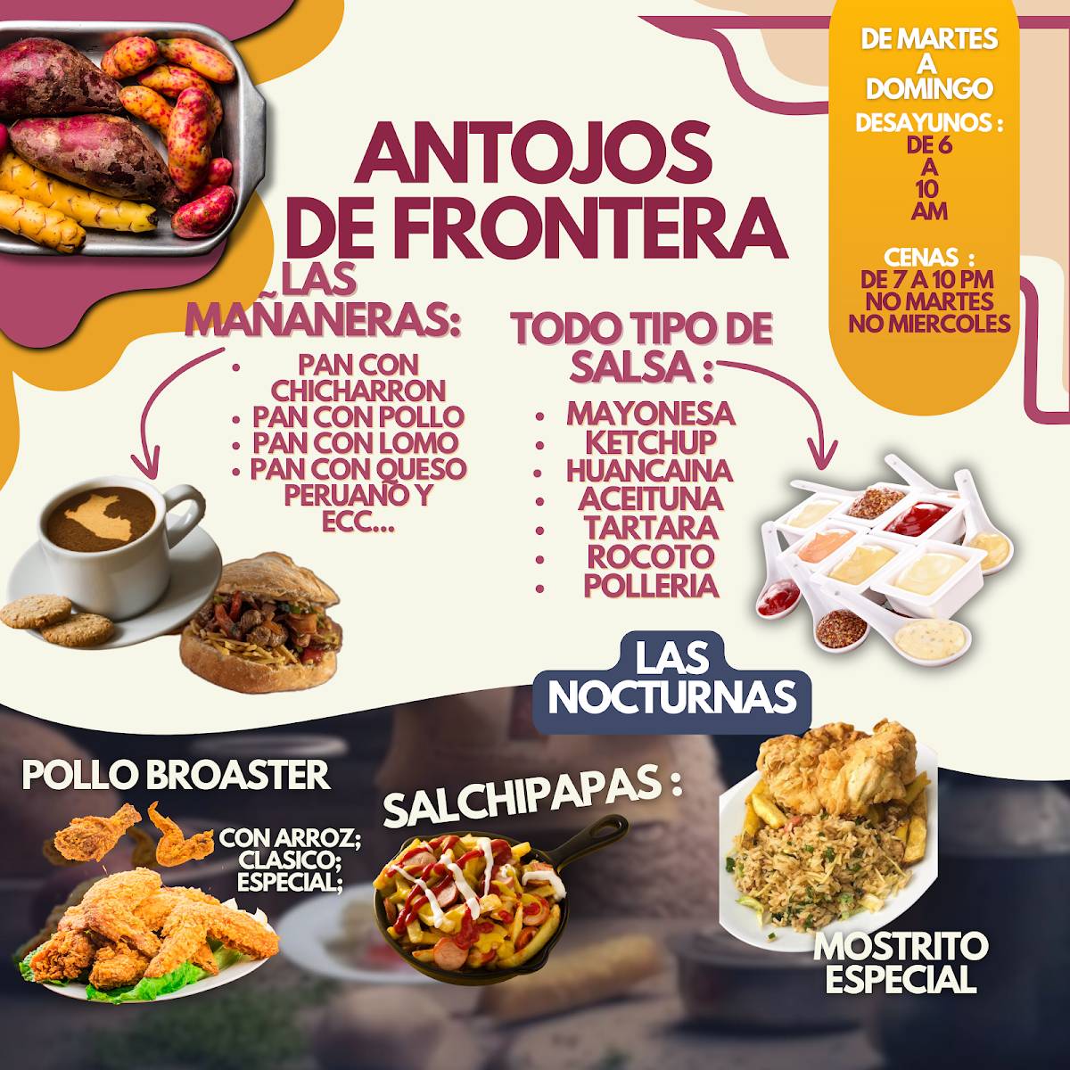 Menu di Frontera Peruana 