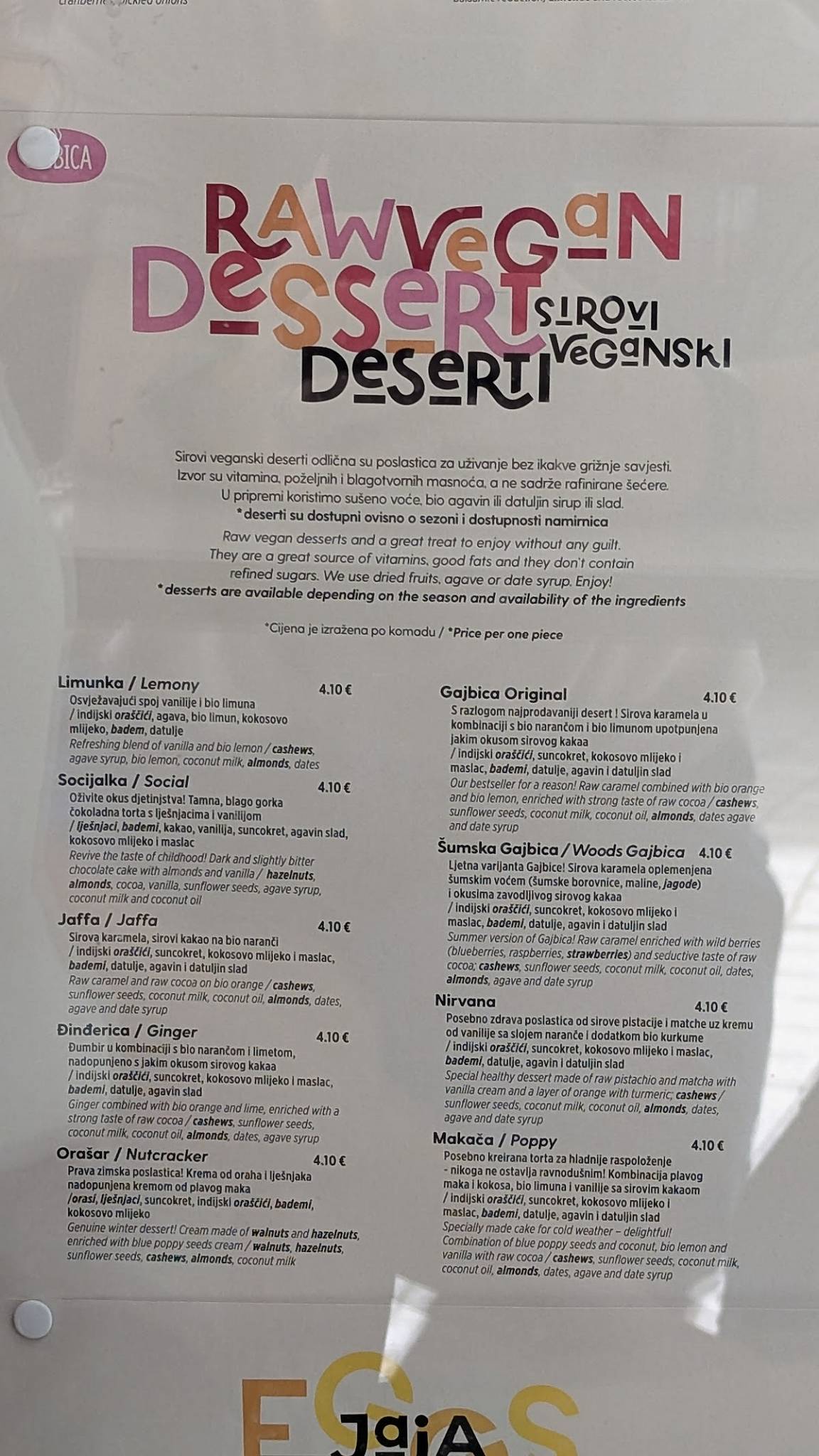 Menu di Gajbica 