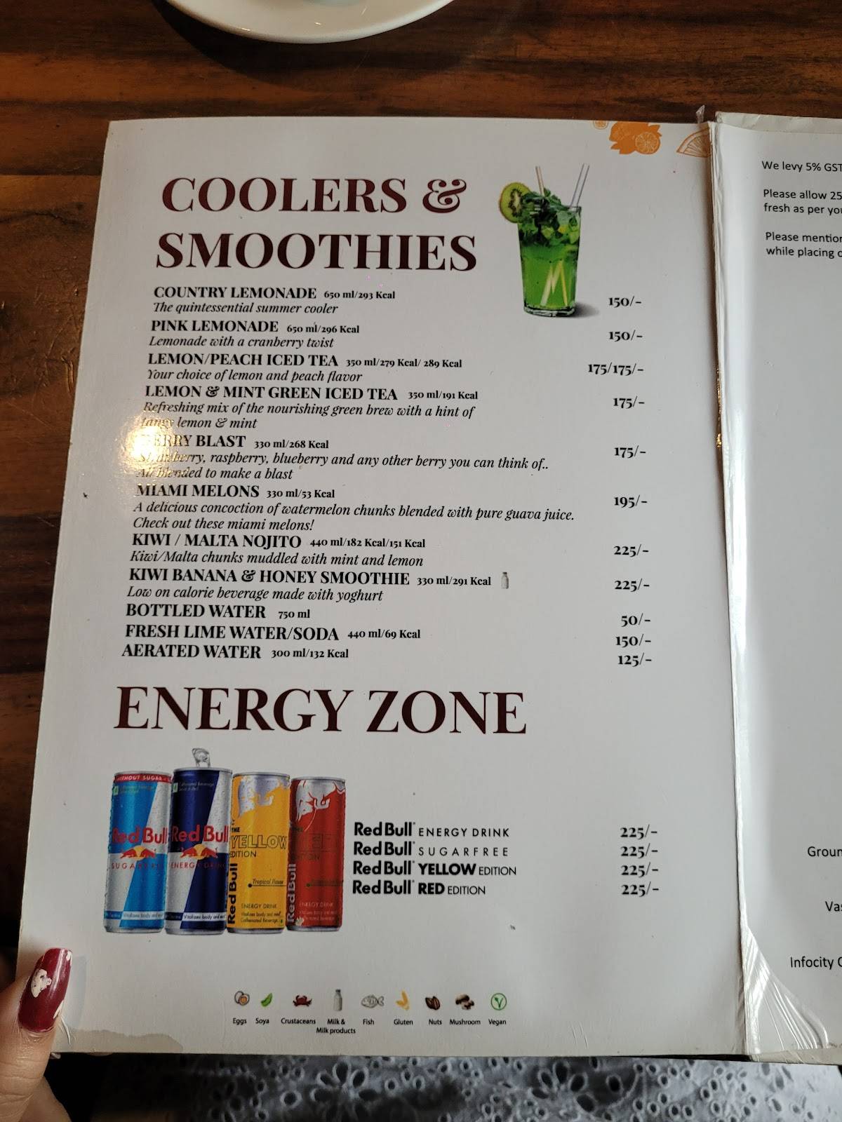 Mocha Gandhinagar menu