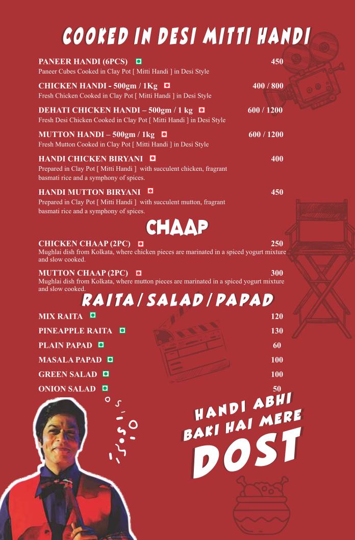 The Spice Affair - Gandhi Maidan menu