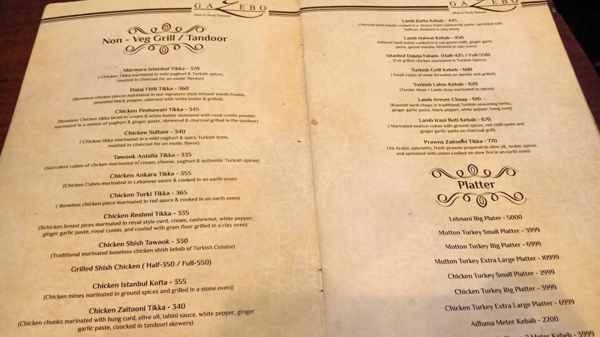 Menu at Gazebo Dhaba & Family Restaurant, Navi Mumbai