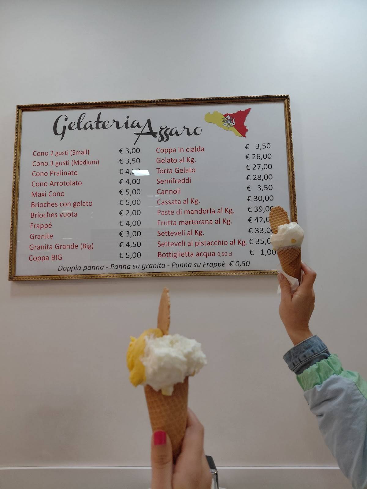 Menu de Gelateria Azzaro