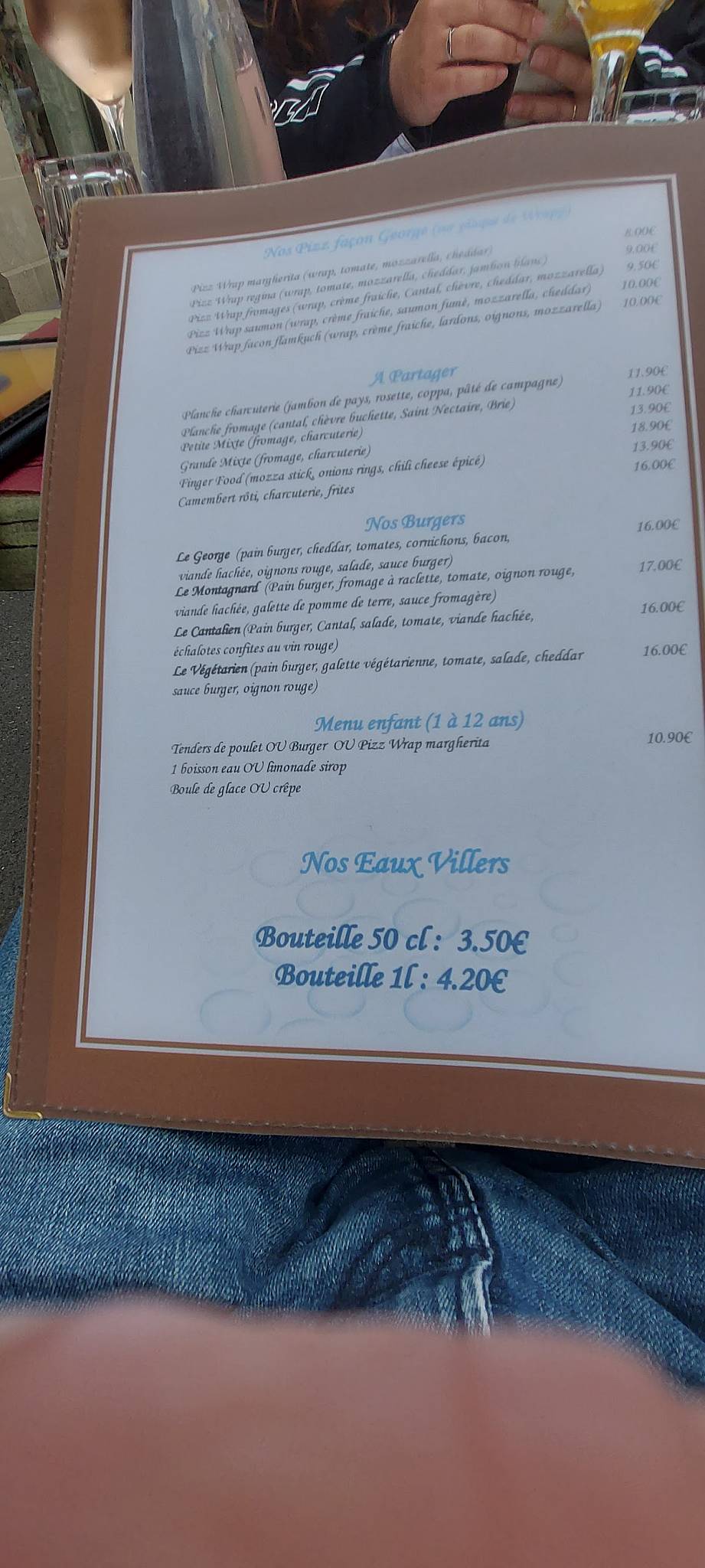 Menu de George Café