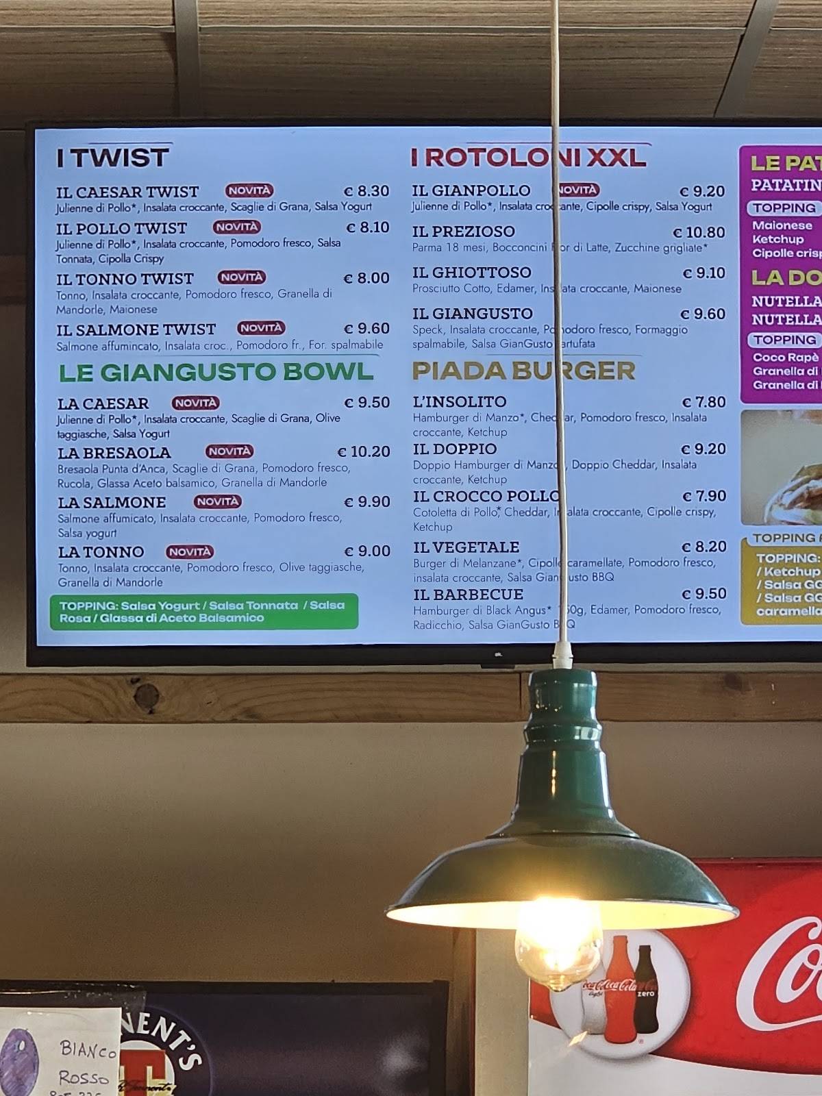 Menu di Giangusto Piadineria Fucecchio 