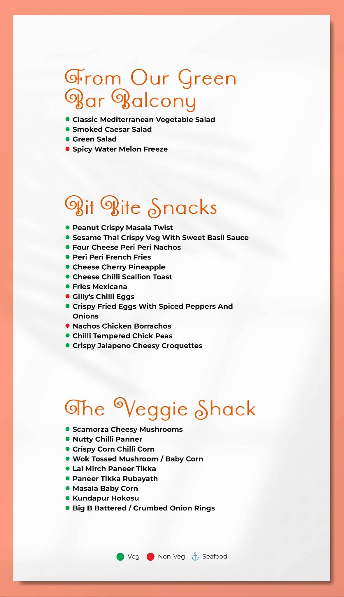 Gillys Restobar menu