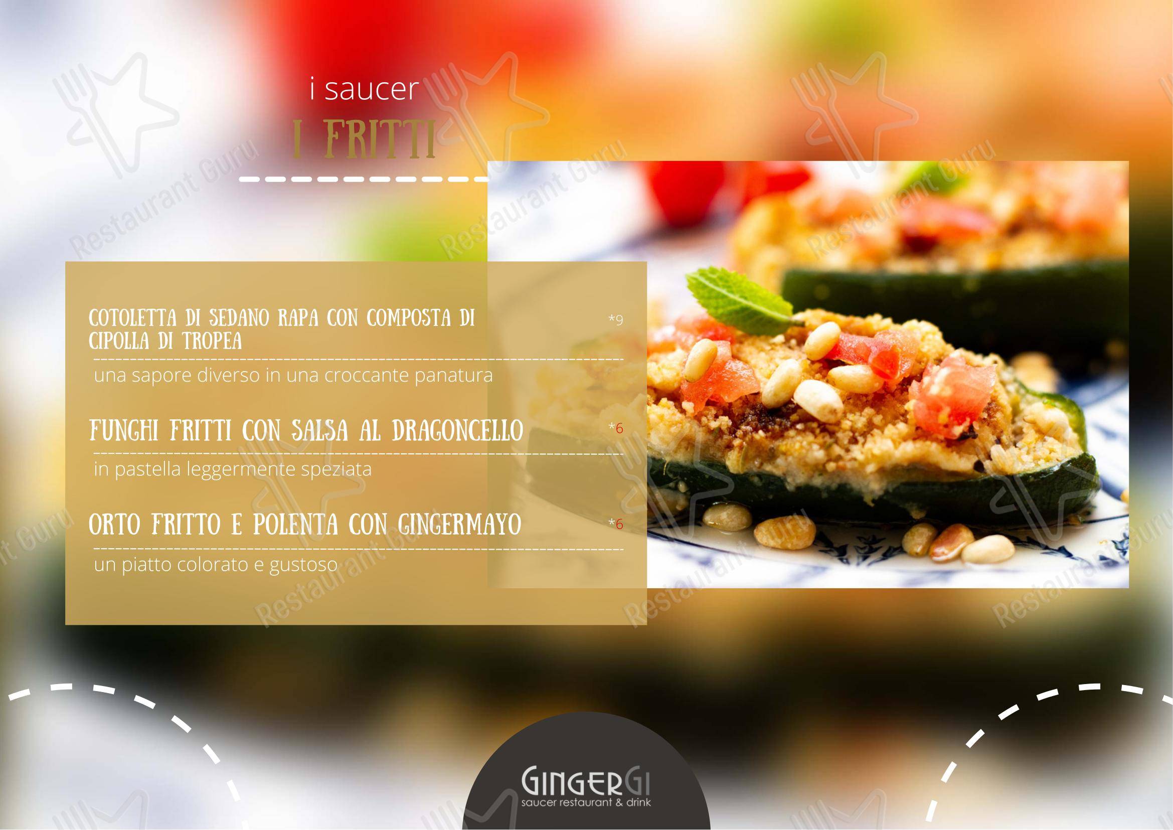 GingerGi in Padova - Menu bar