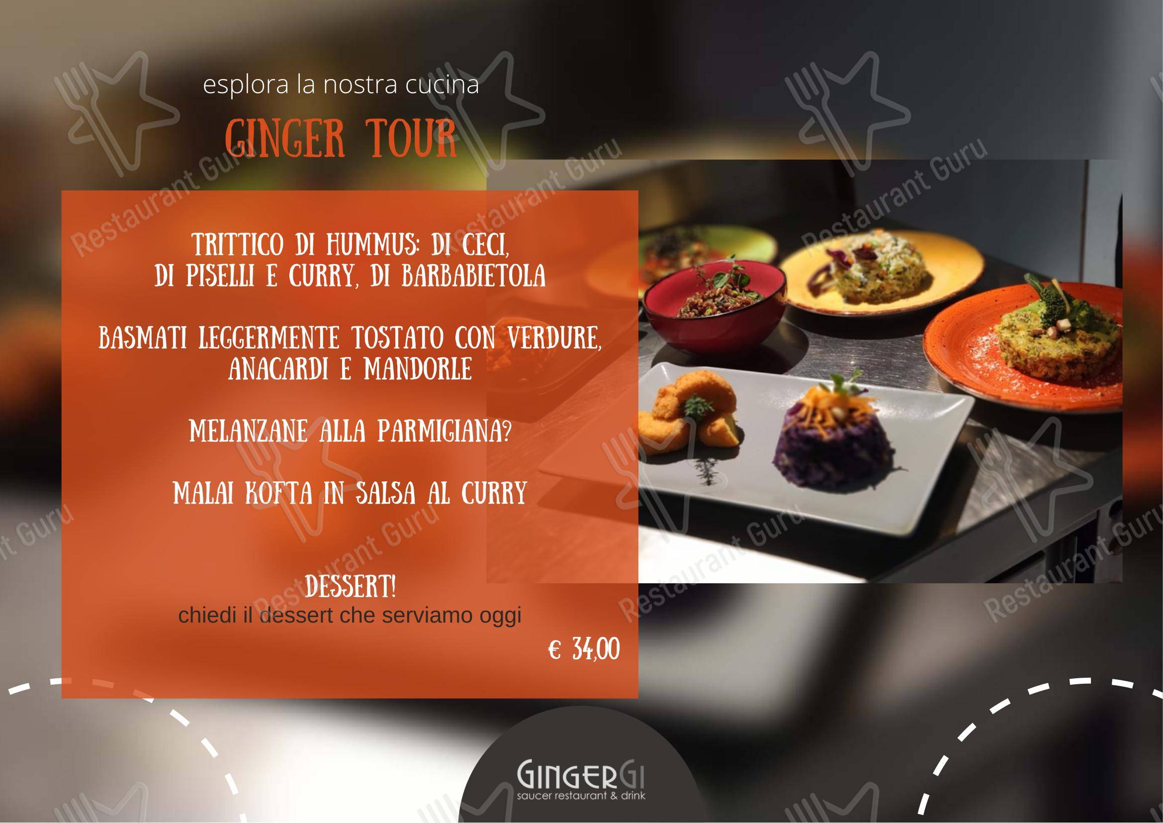 Menu bar per GingerGi in Padova