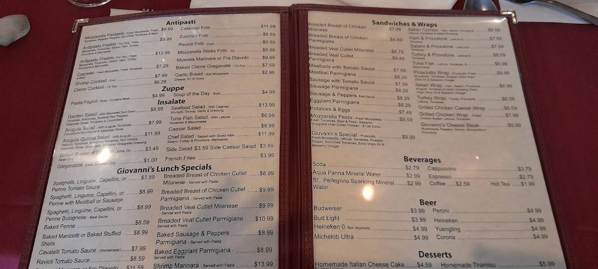 Giovanni's Palm Beach Gardens Menu: A Culinary Journey Through Italy