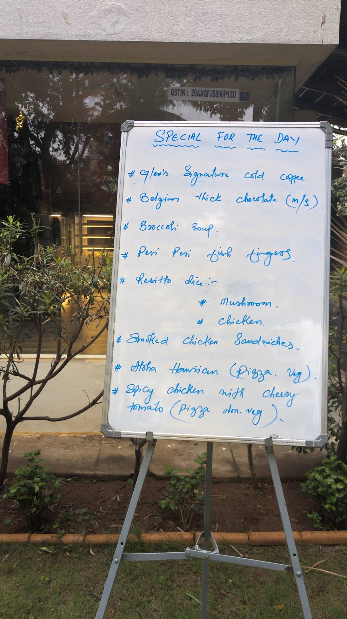 Glen's Bakehouse menu