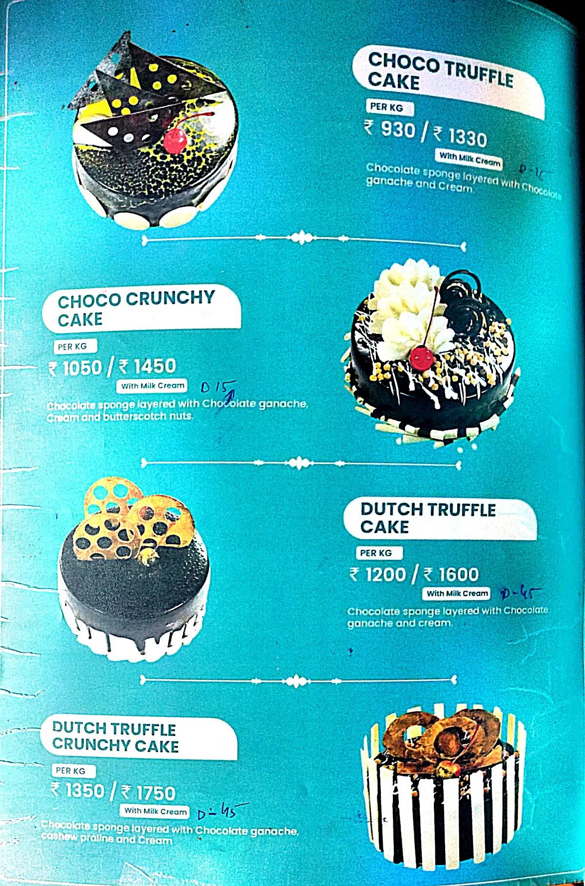 Go-Cool menu