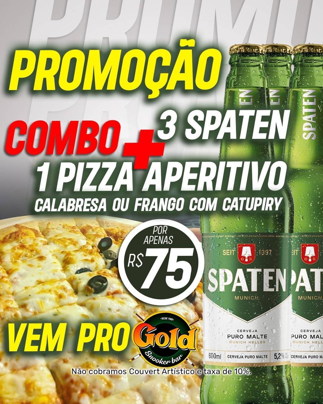 Gold Snooker Bar | Café cardápio