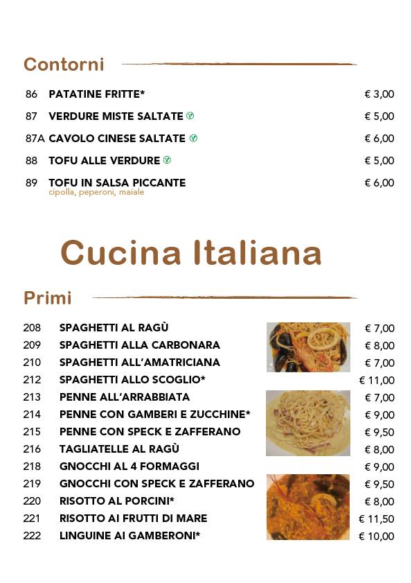 Menu di Golden Garden 
