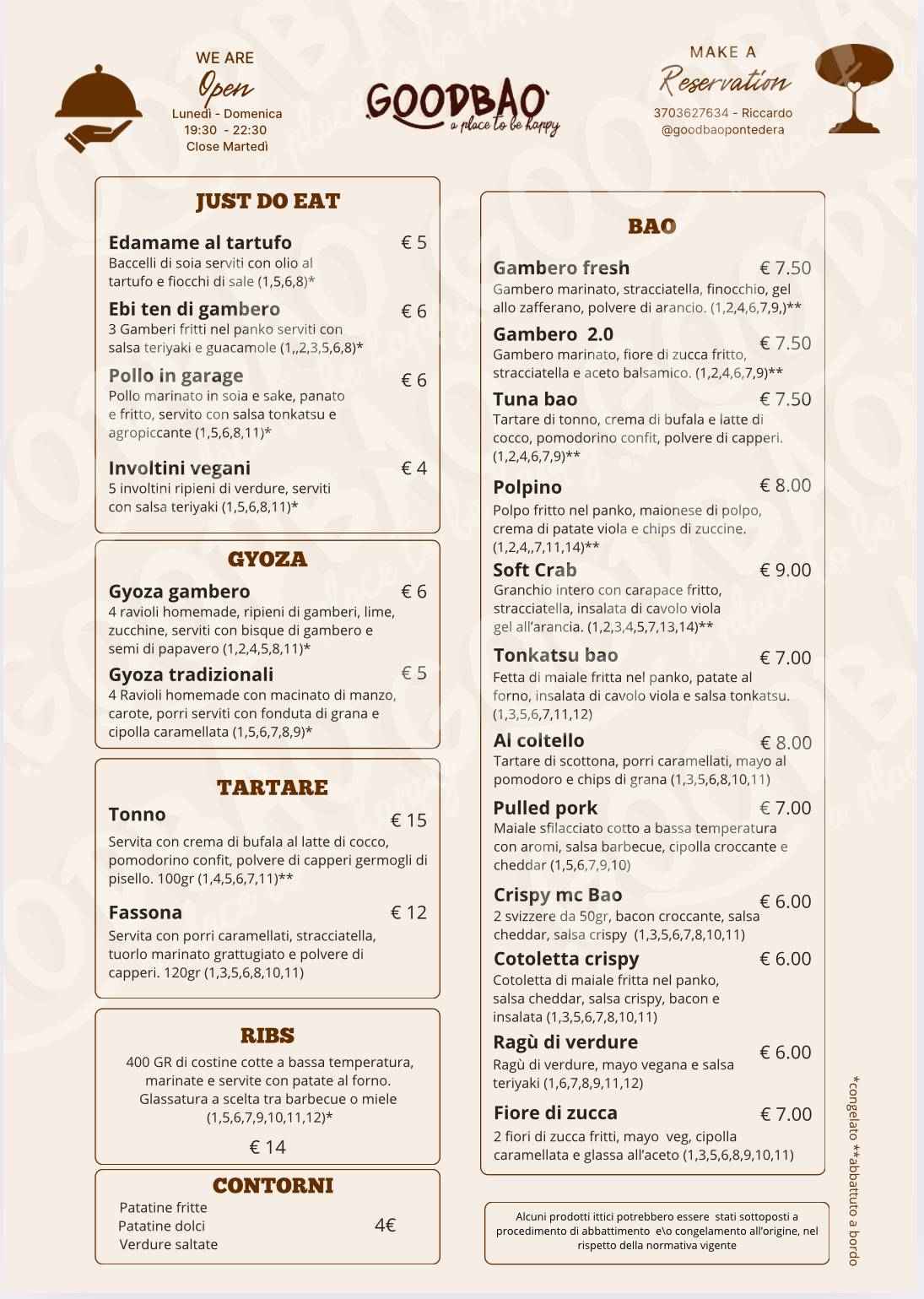 Menu di GoodBao 
