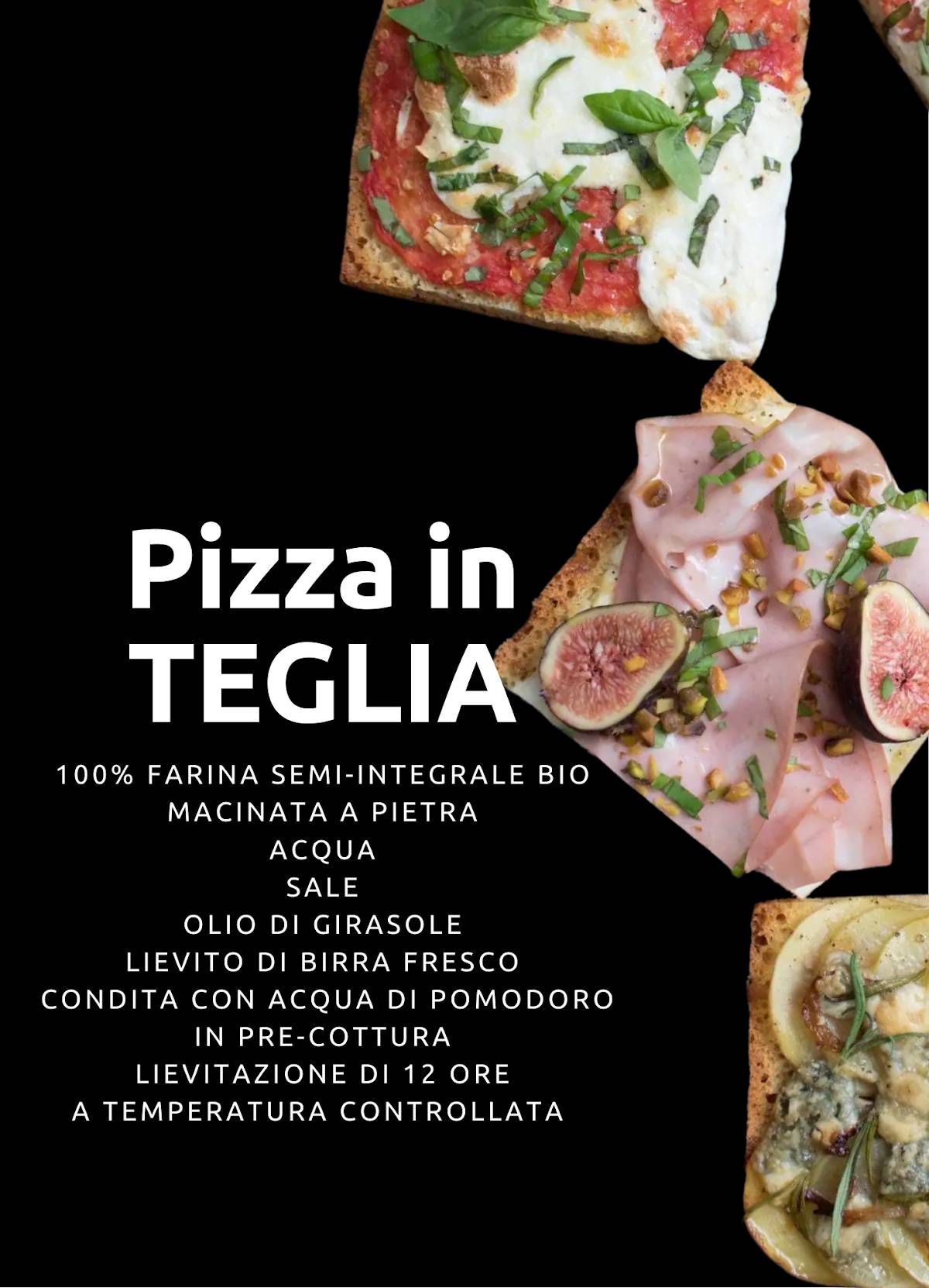 Menu di Gourmet pizza delivery 