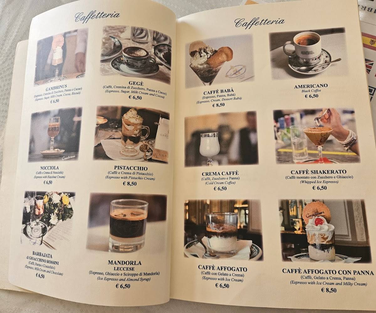 Menu di Gran Caffè Gambrinus 