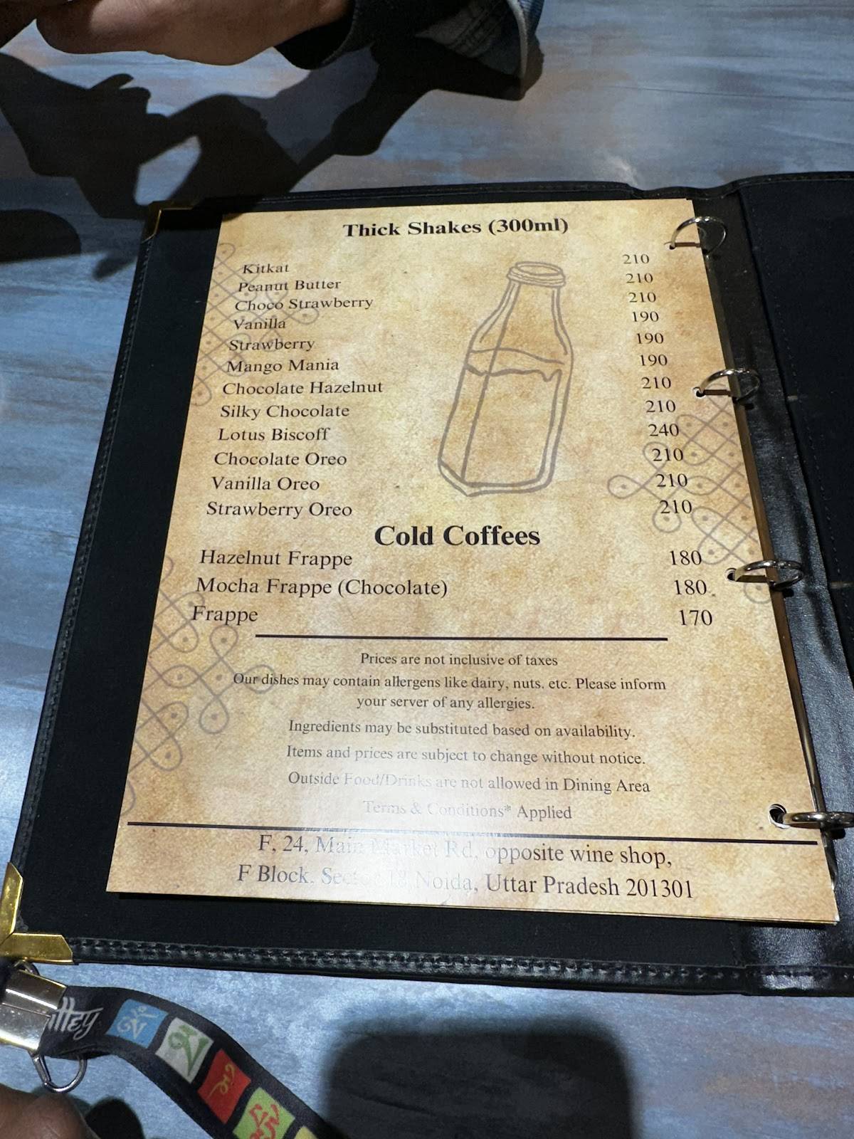 The Dakshiini Cafe Noida sector 18 menu