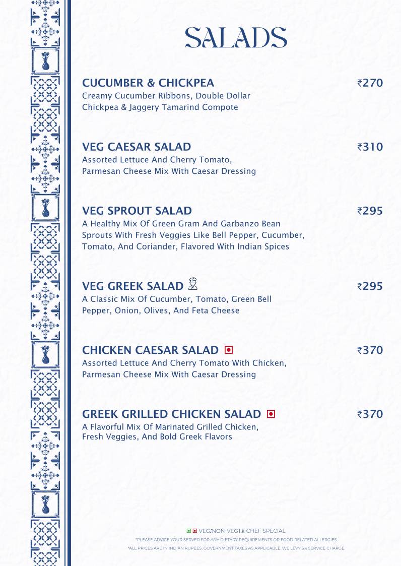 Gree ca Cafe Rooftop menu