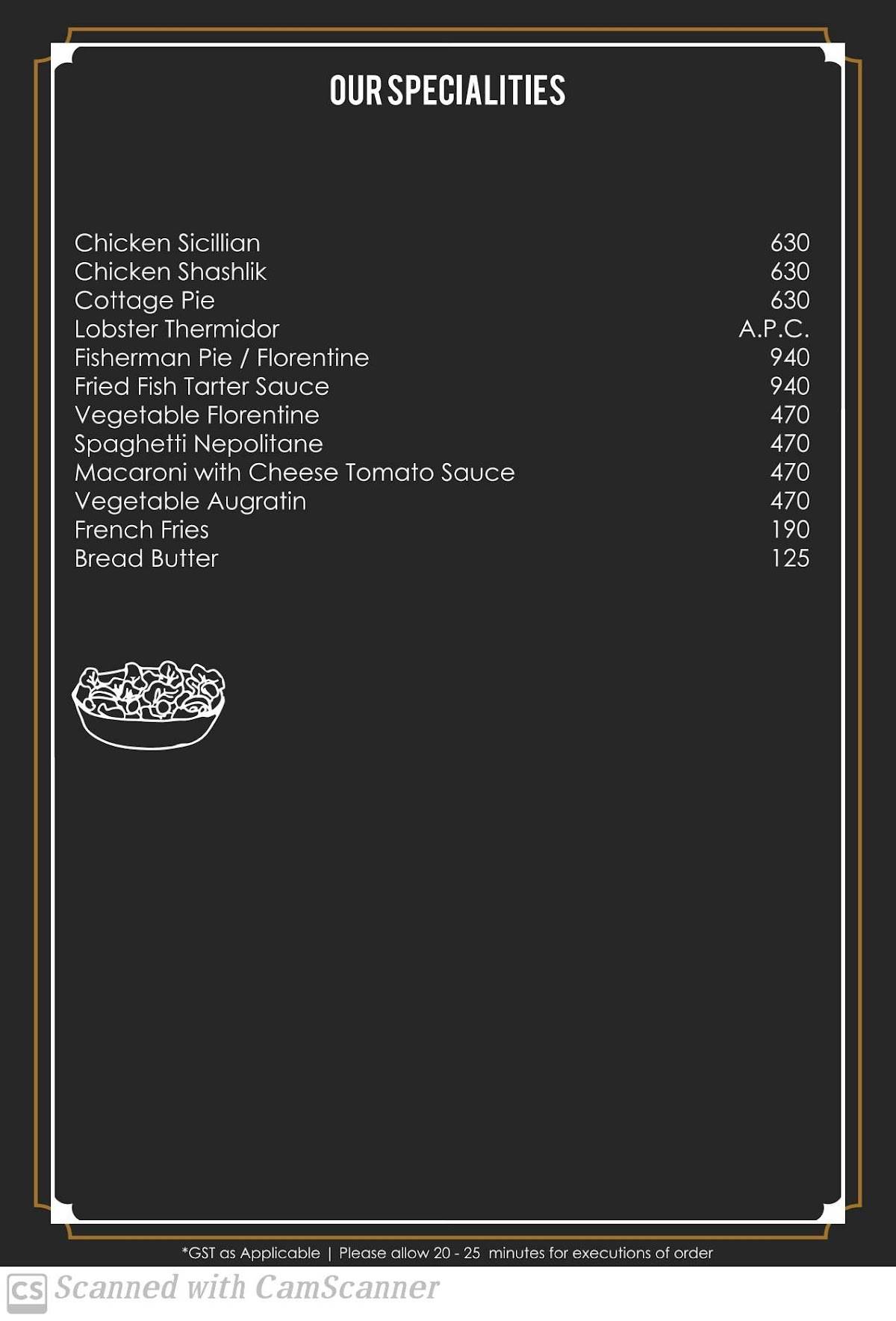 Green House menu