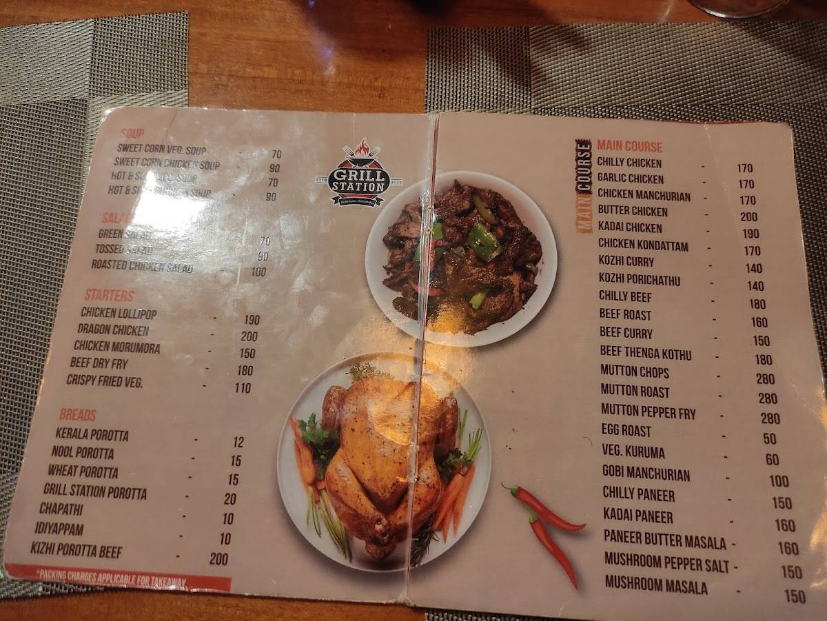 Menu at Grill Station Pothencode, Pothencode