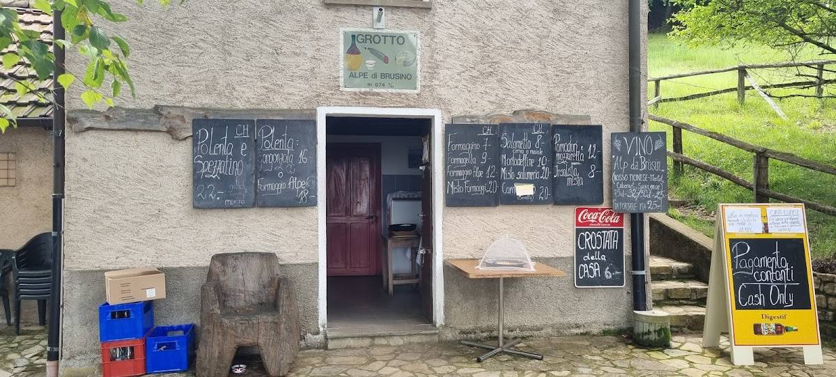 Menu di Grotto Alpe di Brusino 