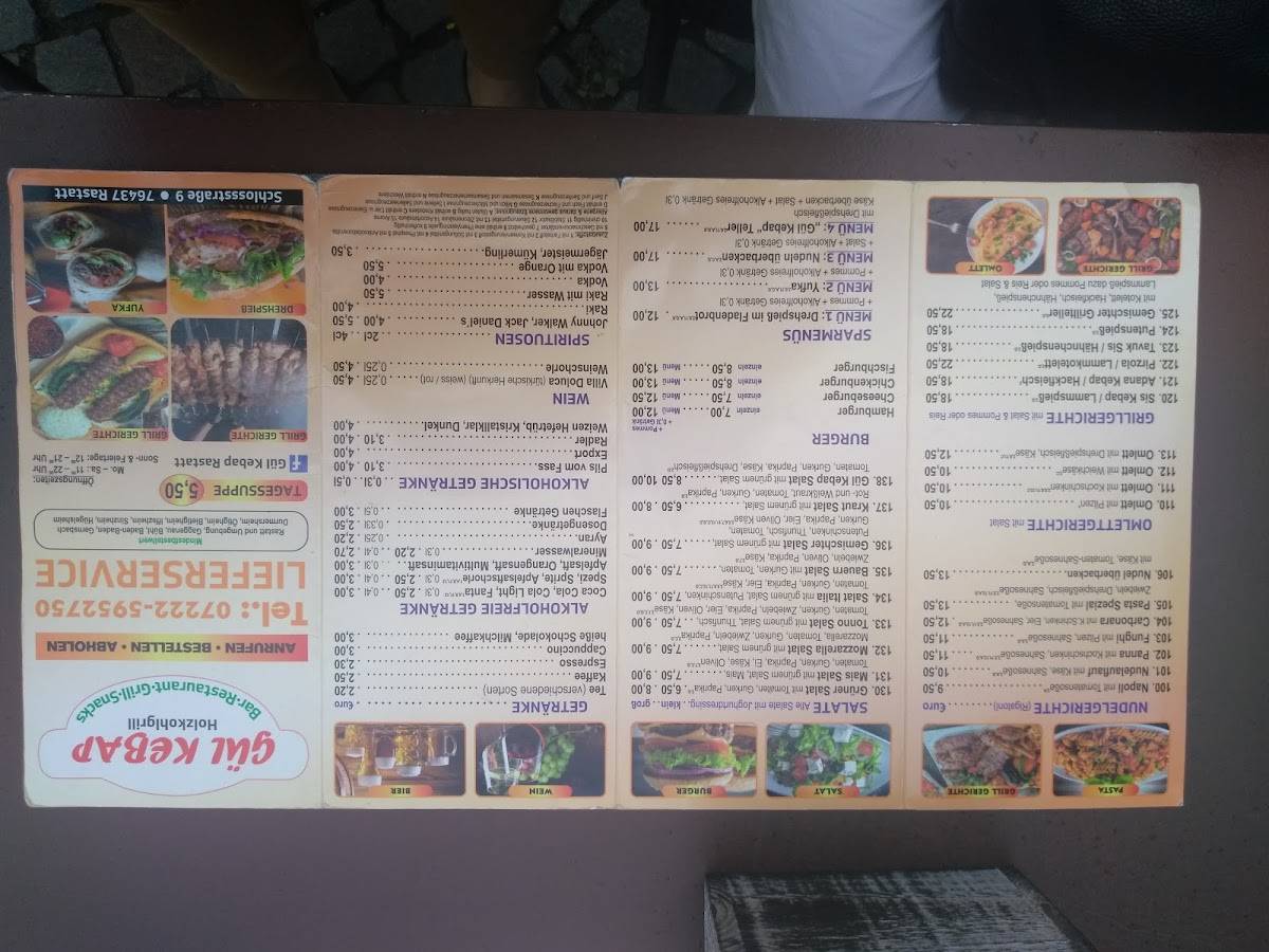 Menu de Gül Kebab