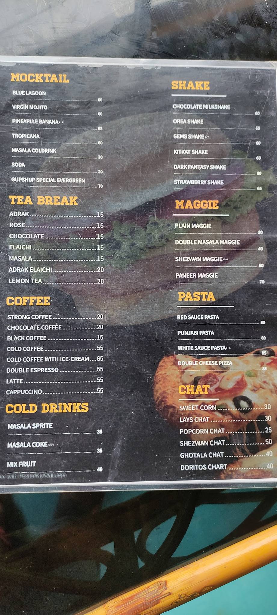 Gupshup Cafe menu