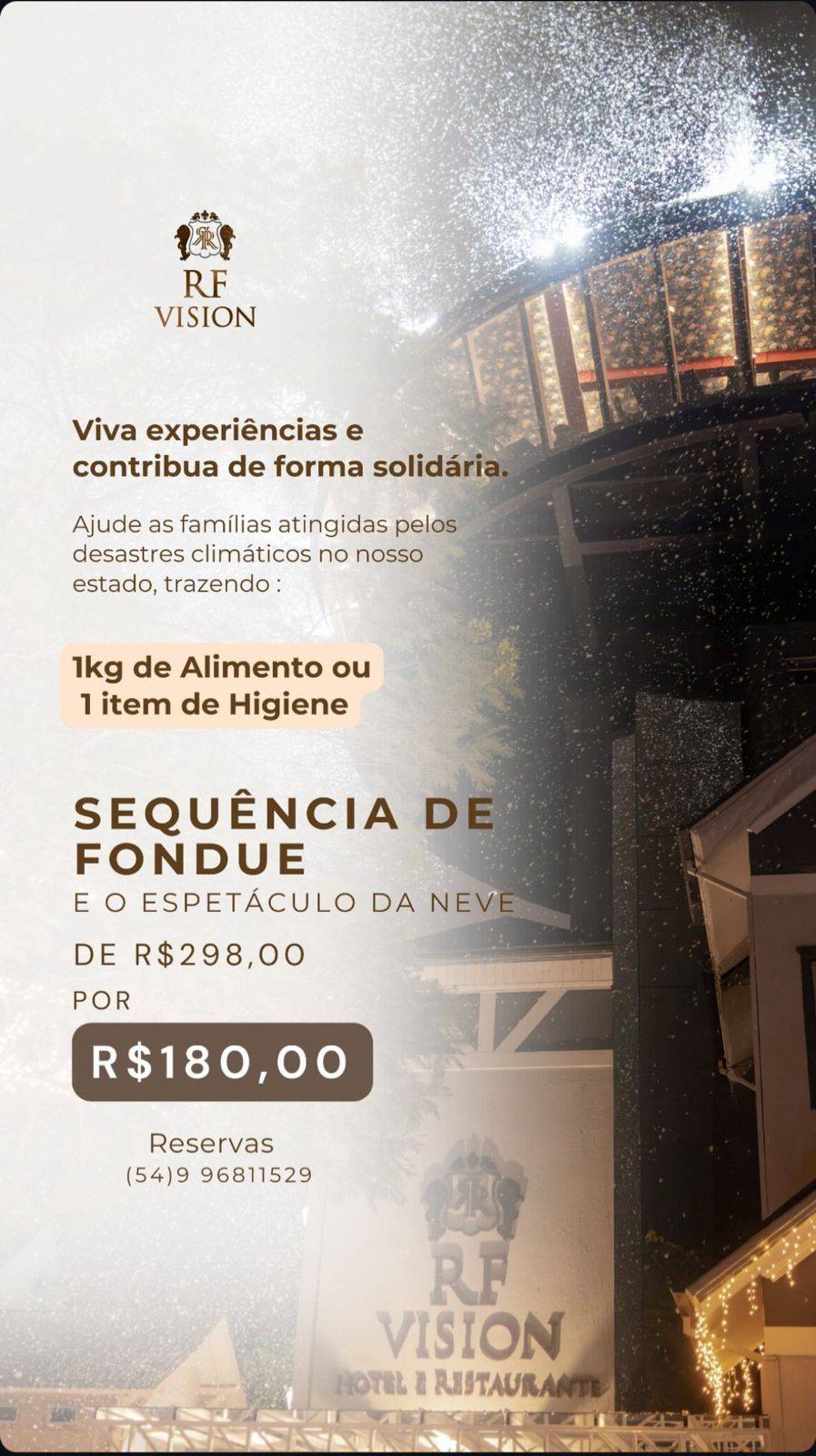 Restaurante Giratório RF Vision cardápio
