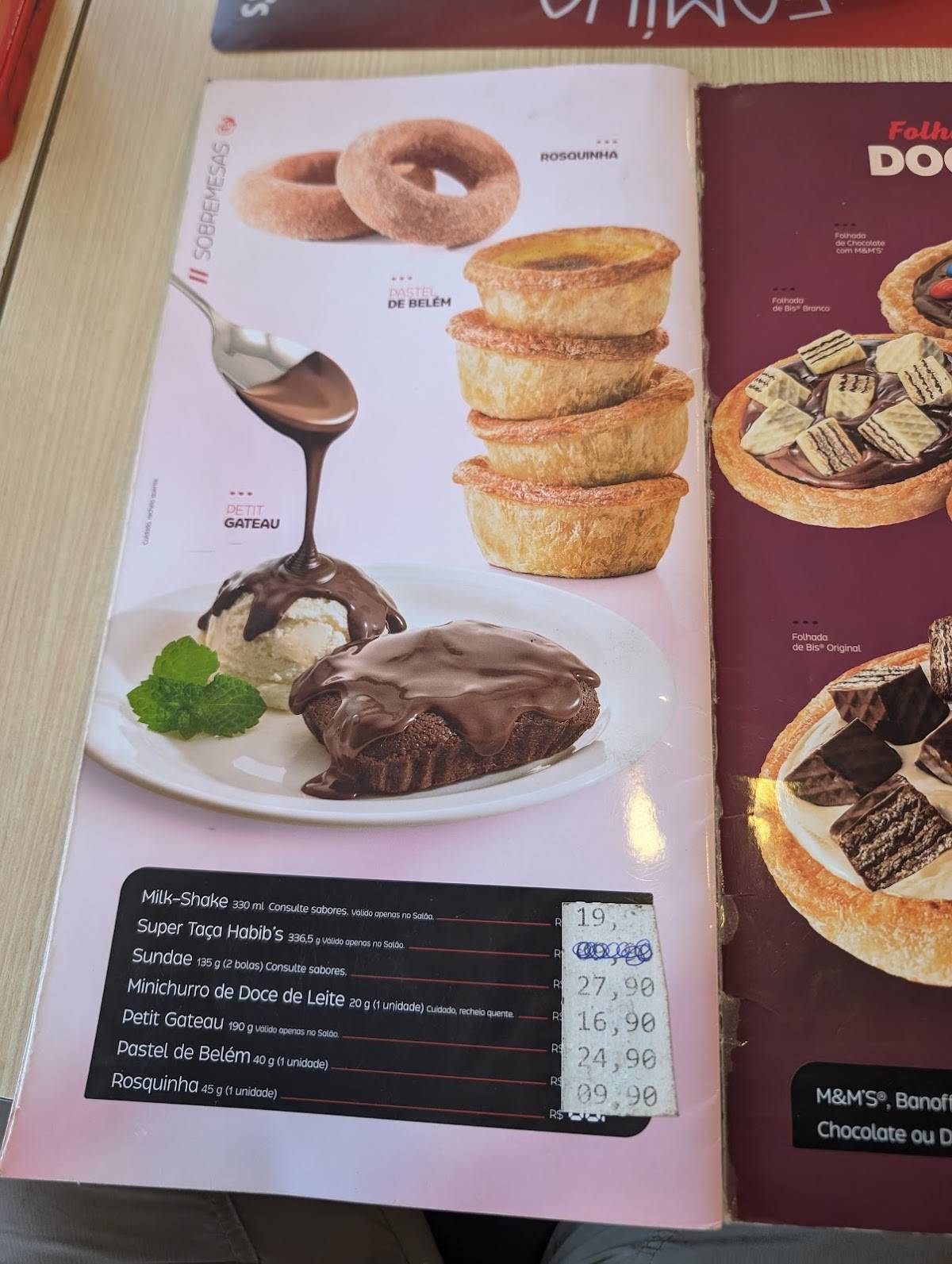 Habibs cardápio