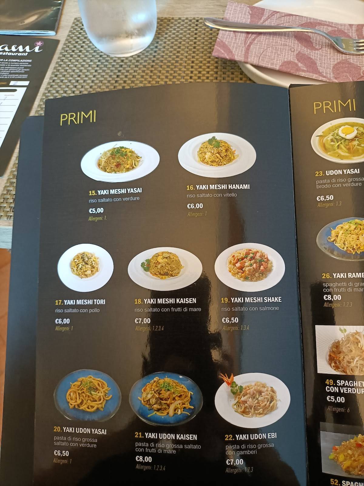 Menu di Hanami 