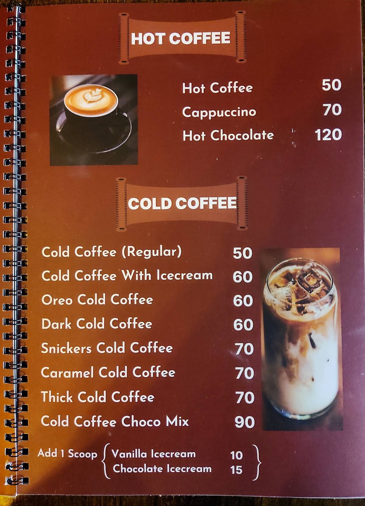 Hangout Café menu